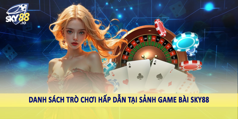 Danh sách trò chơi hấp dẫn tại sảnh game bài SKY88