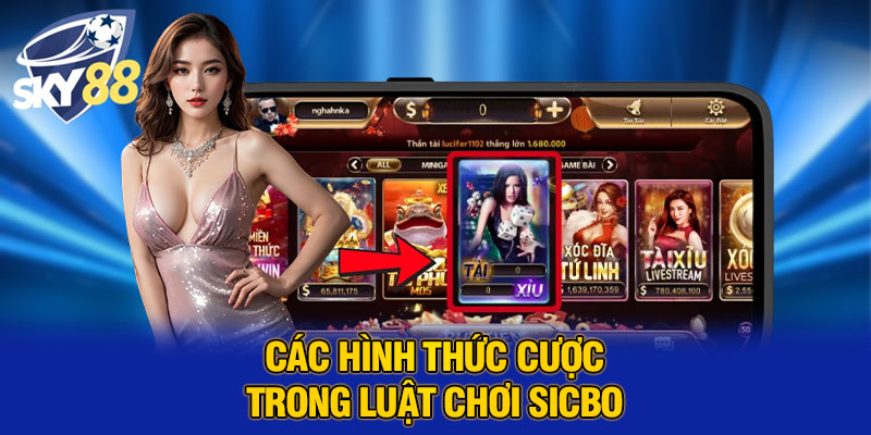 Các hình thức cược trong luật chơi sicbo